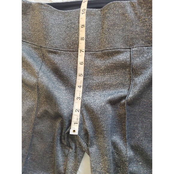 Womens Dessy Leggings Sz M Metallic Silver Pull On Mid Rise Apt 9 - Picture 7 of 9